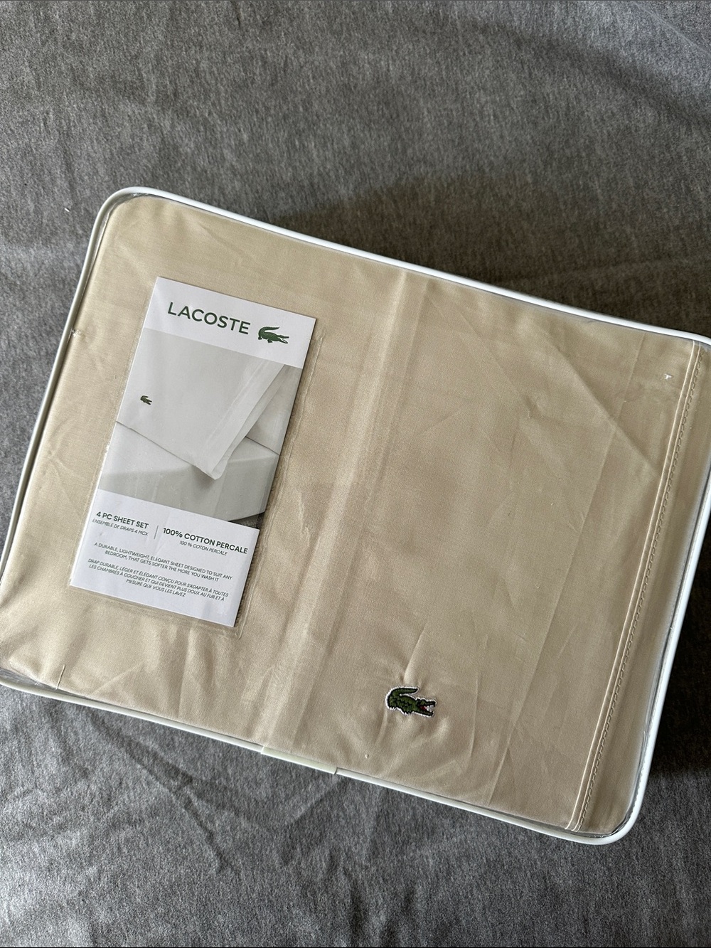 Lacoste Beige Sheet Set